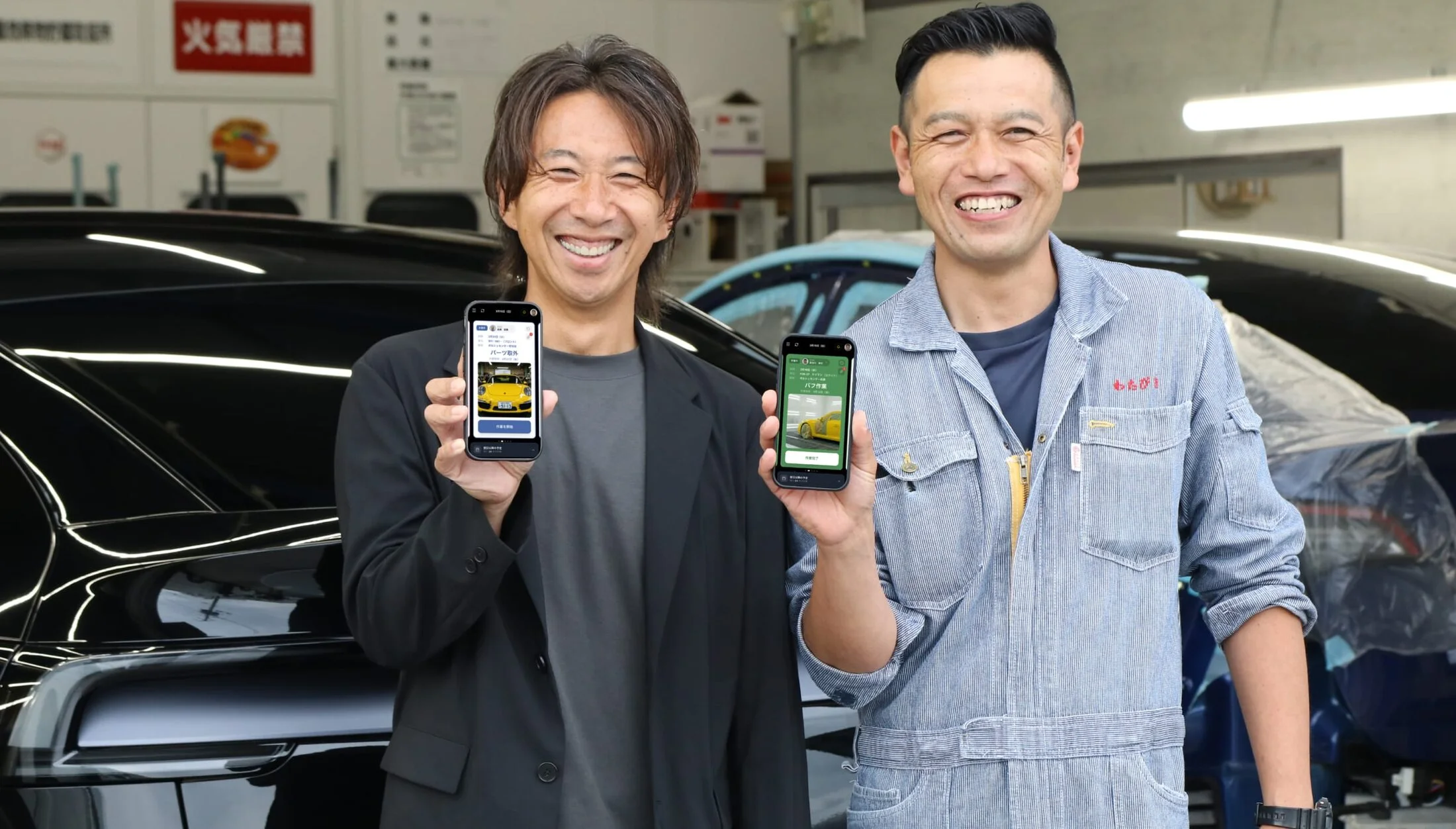 わたびき自動車工業 綿引社長とスピリテッド 川越社長